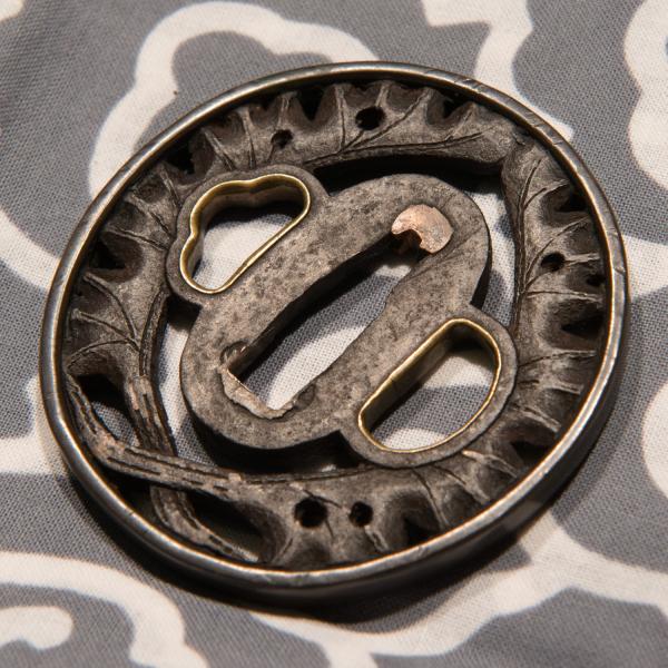 Sukashi Tsuba with Fukurin